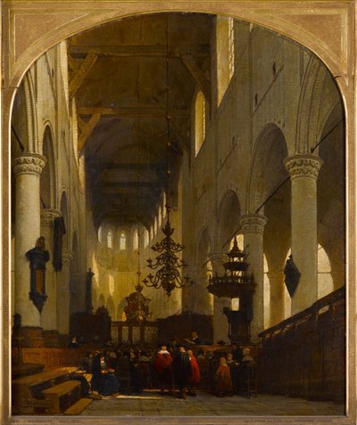 De Pieterskerk in Leiden door Johannes Bosboom